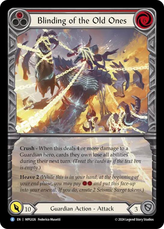 Blinding of the Old Ones (Extended Art) [MPG026] (Mastery Pack Guardian)  Rainbow Foil | Chromatic Games