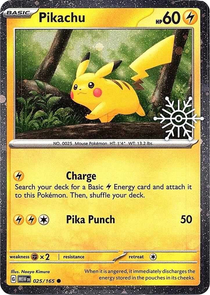 Pikachu (025/165) (Holoiday Calendar) [Miscellaneous Cards] | Chromatic Games