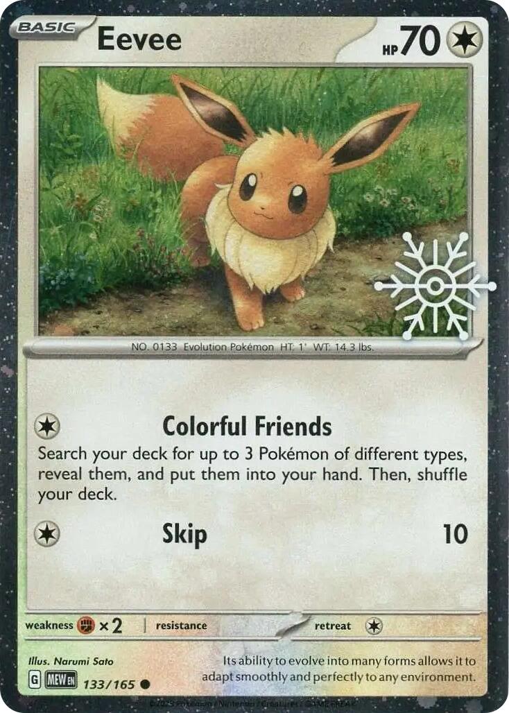 Eevee (133/165) (Holiday Calendar) [Miscellaneous Cards] | Chromatic Games