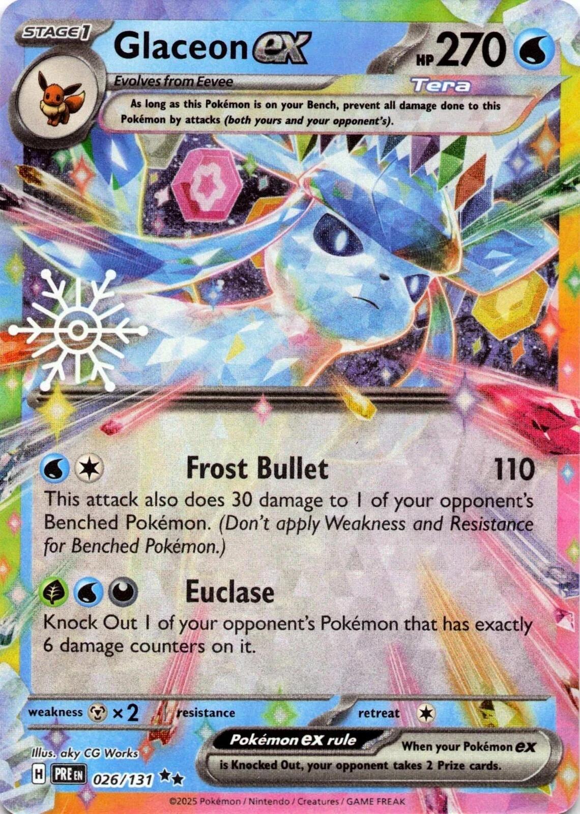 Glaceon ex (026/131) (Holiday Calendar) [Miscellaneous Cards] | Chromatic Games