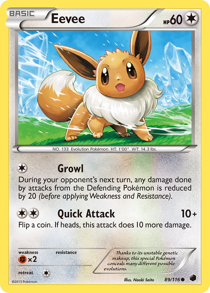 Eevee (89/116) [Black & White: Plasma Freeze] | Chromatic Games