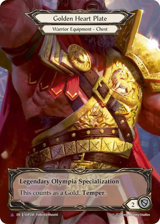 Golden Heart Plate (Marvel) [SUP248] (Super Slam)  Cold Foil | Chromatic Games