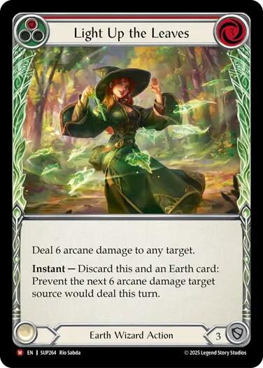Light Up the Leaves (Red) [SUP264] (Super Slam)  Rainbow Foil | Chromatic Games
