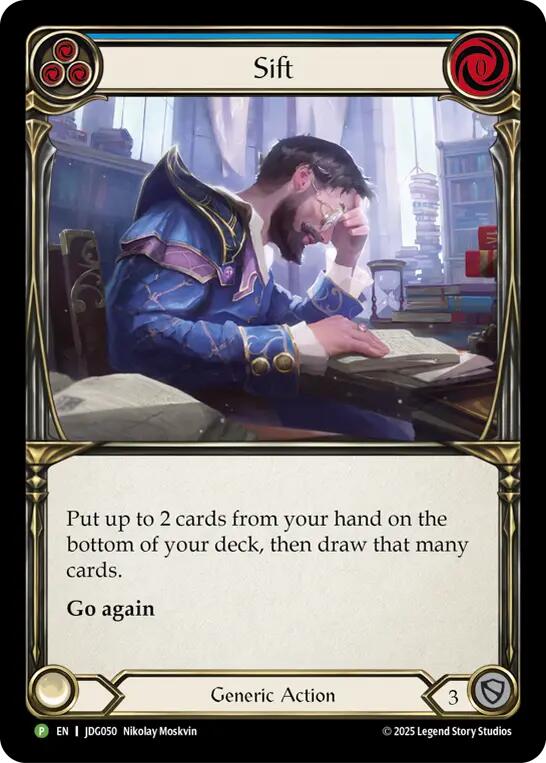 Sift (Blue) [JDG050] (Promo)  Cold Foil | Chromatic Games