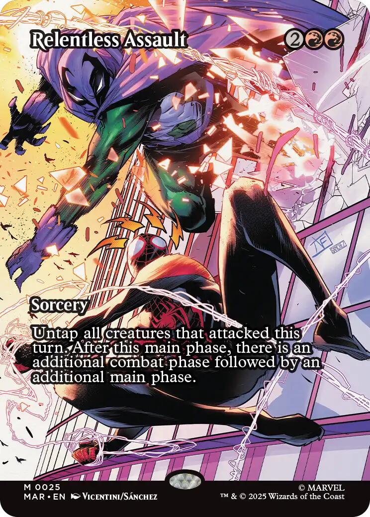 Relentless Assault (Borderless) [Marvel's Spider-Man: Eternal-Legal] | Chromatic Games