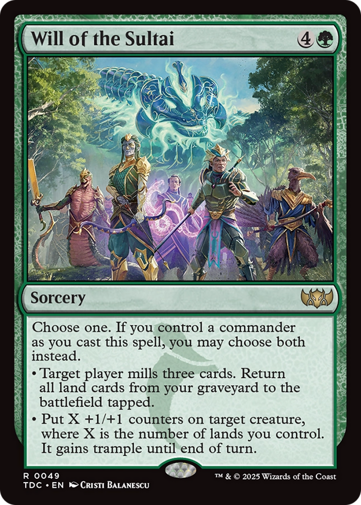 Will of the Sultai [Tarkir: Dragonstorm Commander] | Chromatic Games