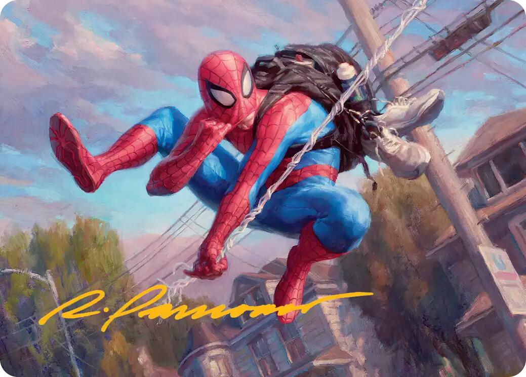 Spider-Man, Web-Slinger Art Card (Gold-Stamped Signature) [Marvel's Spider-Man Art Series] | Chromatic Games