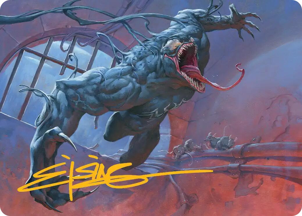 Venom, Evil Unleashed Art Card (Gold-Stamped Signature) [Marvel's Spider-Man Art Series] | Chromatic Games