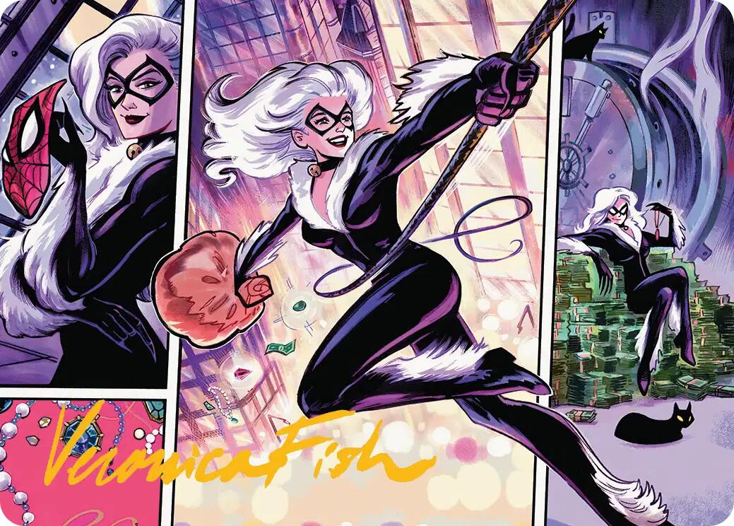 Black Cat, Cunning Thief Art Card (Gold-Stamped Signature) [Marvel's Spider-Man Art Series] | Chromatic Games