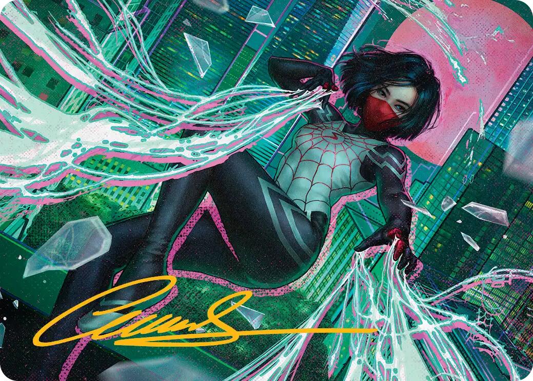 Silk, Web Weaver Art Card (29/54) (Gold-Stamped Signature) [Marvel's Spider-Man Art Series] | Chromatic Games