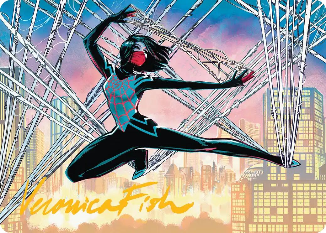 Silk, Web Weaver Art Card (39/54) (Gold-Stamped Signature) [Marvel's Spider-Man Art Series] | Chromatic Games
