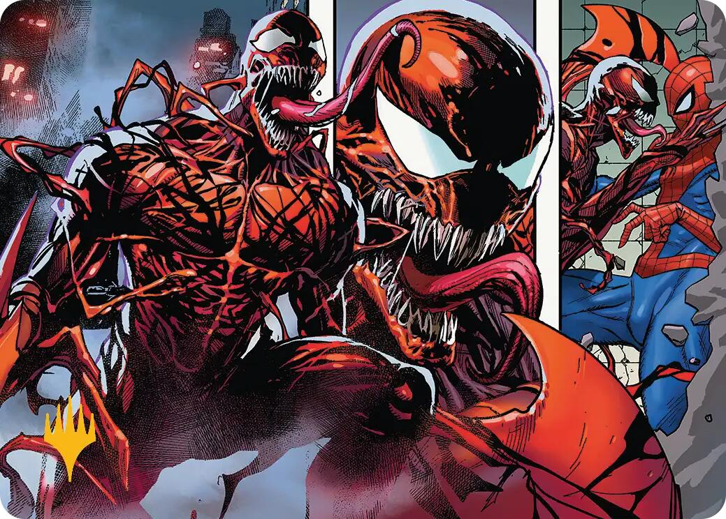 Carnage, Crimson Chaos Art Card (Gold-Stamped Planeswalker Symbol) [Marvel's Spider-Man Art Series] | Chromatic Games