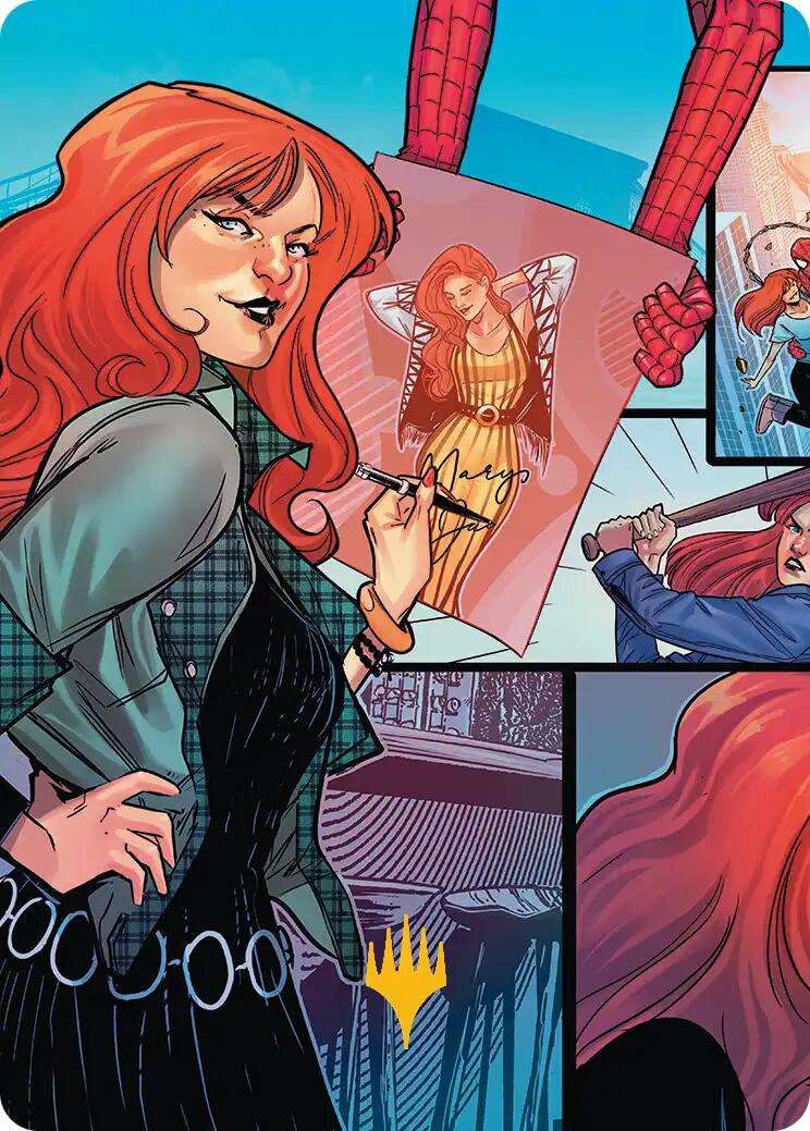 Mary Jane Watson Art Card (Gold-Stamped Planeswalker Symbol) [Marvel's Spider-Man Art Series] | Chromatic Games