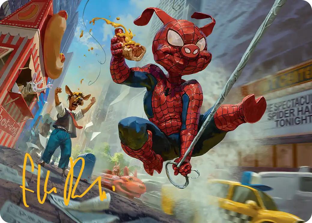 Spider-Ham, Peter Porker Art Card (Gold-Stamped Signature) [Marvel's Spider-Man Art Series] | Chromatic Games