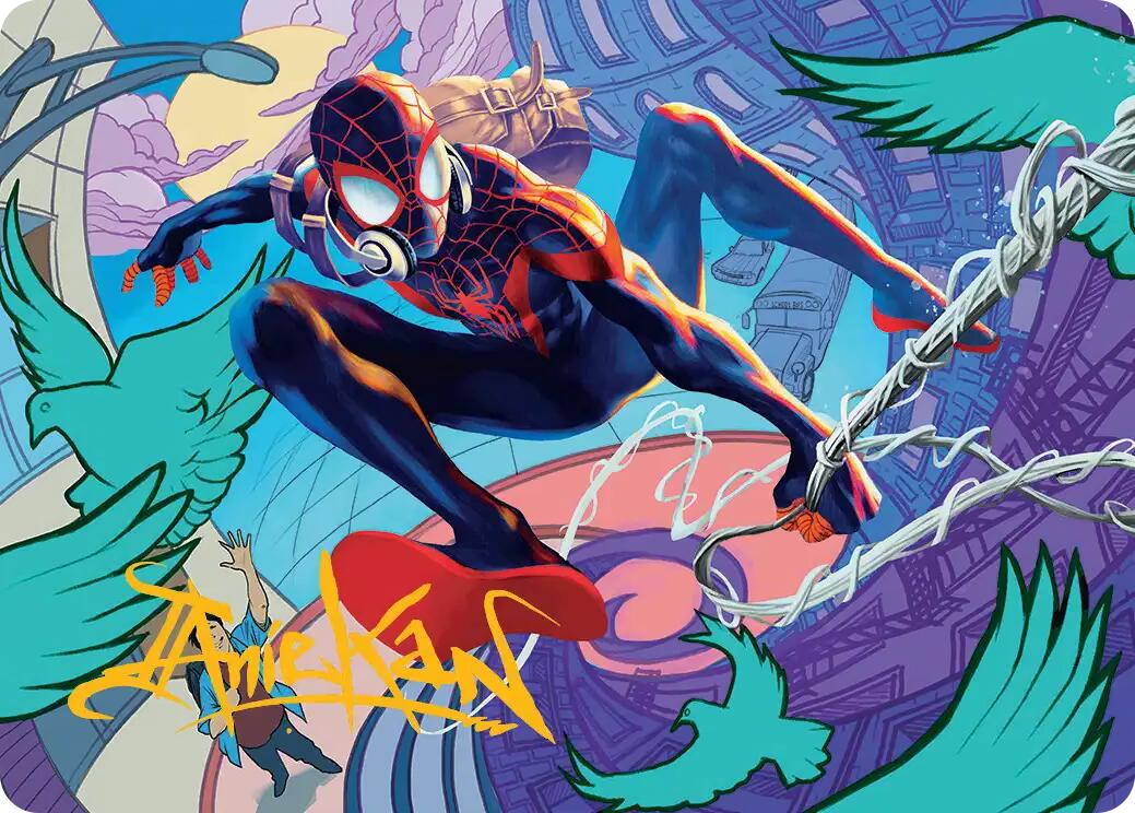 Spider-Man, Brooklyn Visionary Art Card (Gold-Stamped Signature) [Marvel's Spider-Man Art Series] | Chromatic Games