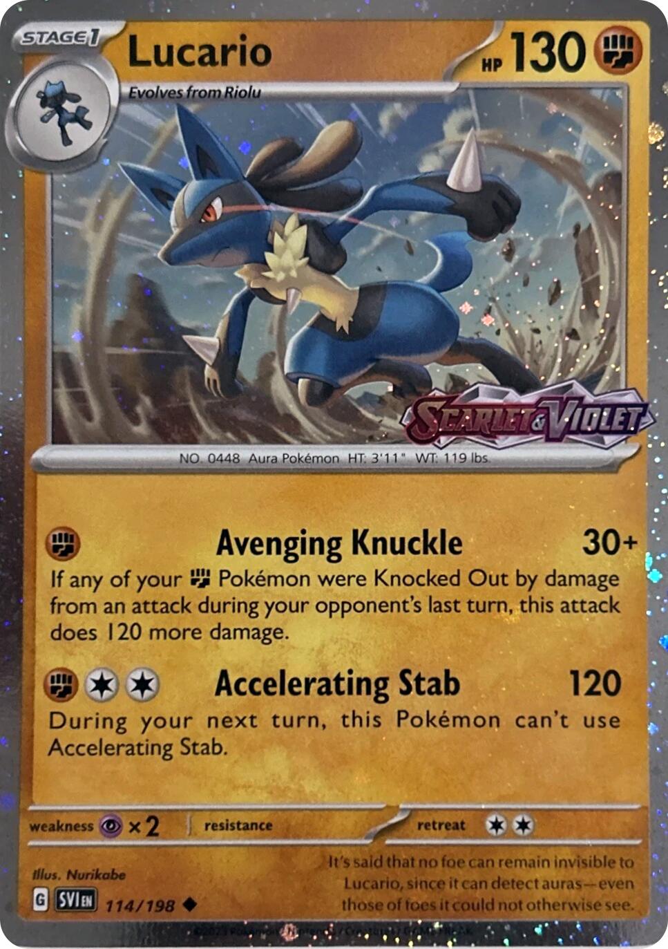 Lucario (114/198) (Scarely & Violet Stamp) [Miscellaneous Cards] | Chromatic Games