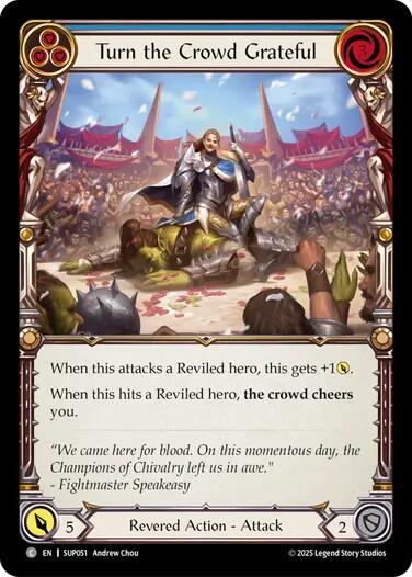 Turn the Crowd Grateful (Blue) [SUP051] (Super Slam)  Rainbow Foil | Chromatic Games