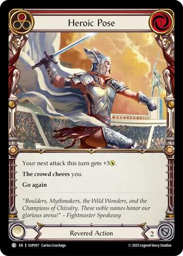 Heroic Pose (Red) [SUP057] (Super Slam) | Chromatic Games