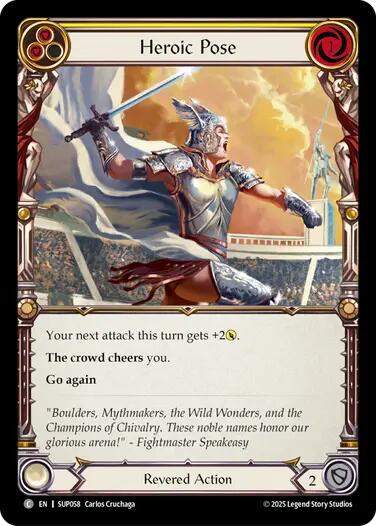 Heroic Pose (Yellow) [SUP058] (Super Slam) | Chromatic Games
