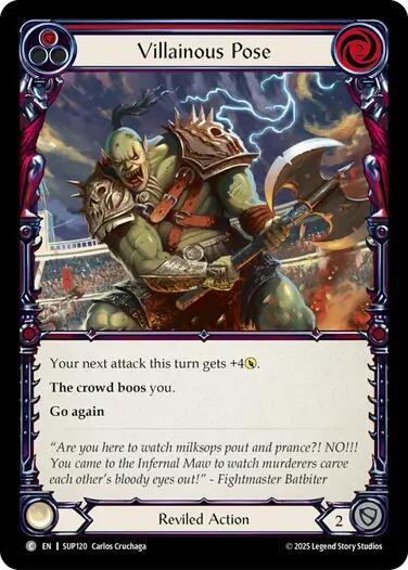 Villainous Pose (Red) [SUP120] (Super Slam)  Rainbow Foil | Chromatic Games