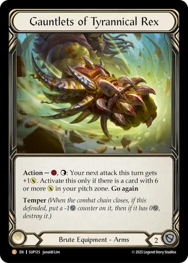 Gauntlets of Tyrannical Rex [SUP125] (Super Slam)  Rainbow Foil | Chromatic Games