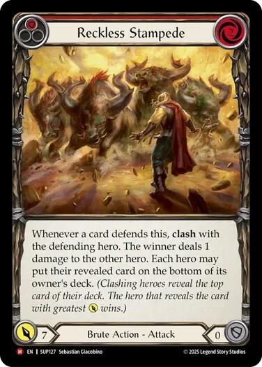 Reckless Stampede [SUP127] (Super Slam)  Rainbow Foil | Chromatic Games