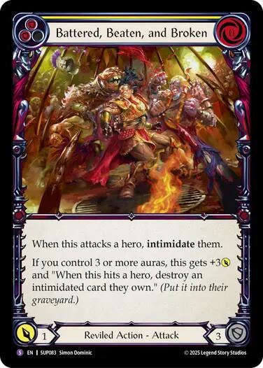 Battered, Beaten, and Broken [SUP083] (Super Slam)  Rainbow Foil | Chromatic Games