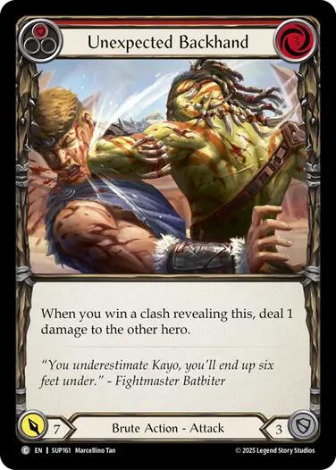 Unexpected Backhand (Red) [SUP161] (Super Slam)  Rainbow Foil | Chromatic Games