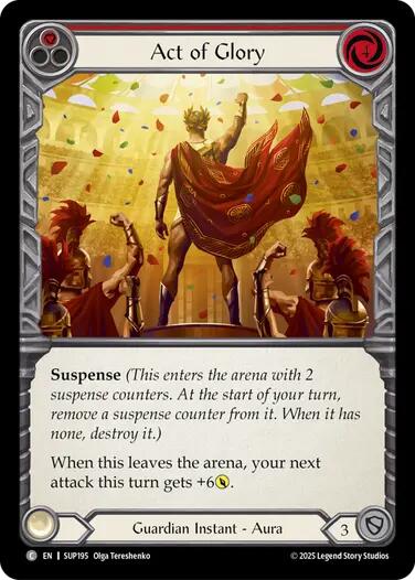 Act of Glory (Red) [SUP195] (Super Slam)  Rainbow Foil | Chromatic Games