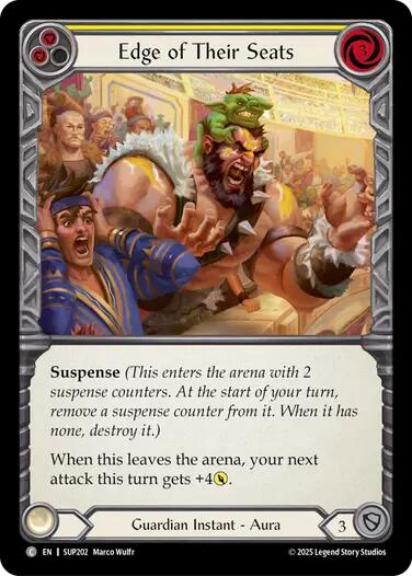 Edge of Their Seats (Yellow) [SUP202] (Super Slam)  Rainbow Foil | Chromatic Games