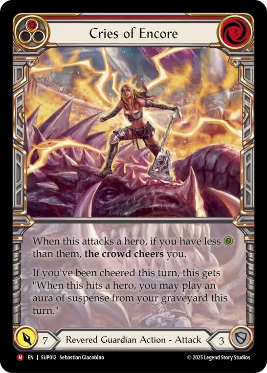 Cries of Encore (Extended Art) [SUP012] (Super Slam)  Cold Foil | Chromatic Games