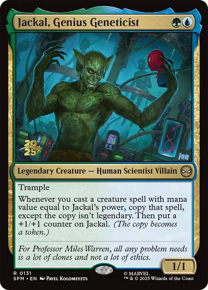 Jackal, Genius Geneticist [Marvel's Spider-Man Prerelease Promos] | Chromatic Games