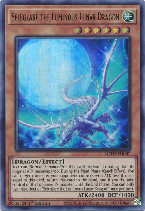 Seleglare the Luminous Lunar Dragon [ROTD-EN087] Ultra Rare | Chromatic Games