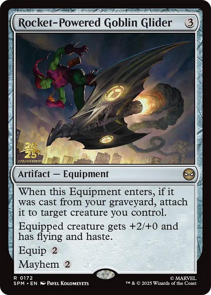 Rocket-Powered Goblin Glider [Marvel's Spider-Man Prerelease Promos] | Chromatic Games