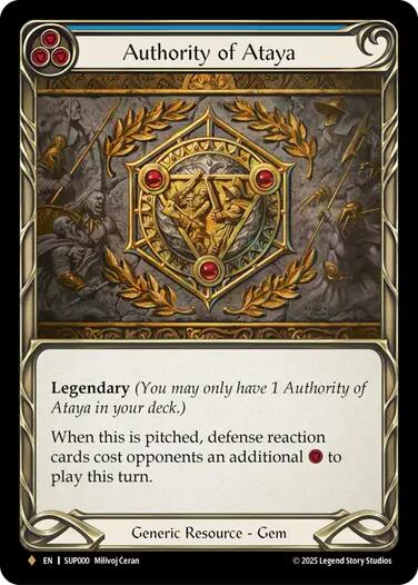 Authority of Ataya (Cold Foil) [SUP000] (Super Slam)  Cold Foil | Chromatic Games