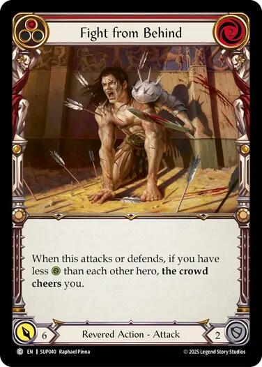 Fight from Behind (Red) [SUP040] (Super Slam)  Rainbow Foil | Chromatic Games