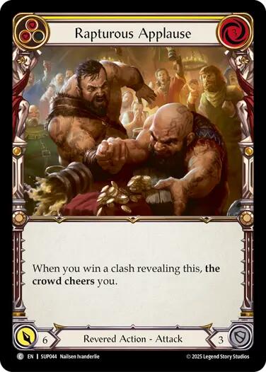 Rapturous Applause (Yellow) [SUP044] (Super Slam)  Rainbow Foil | Chromatic Games