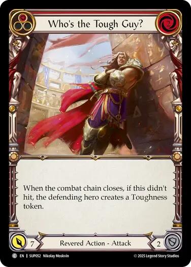 Who's the Tough Guy? (Red) [SUP052] (Super Slam)  Rainbow Foil | Chromatic Games