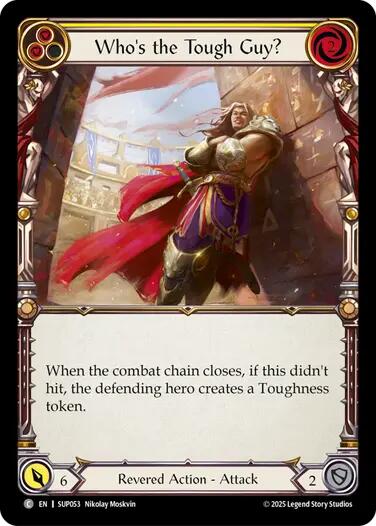 Who's the Tough Guy? (Yellow) [SUP053] (Super Slam)  Rainbow Foil | Chromatic Games