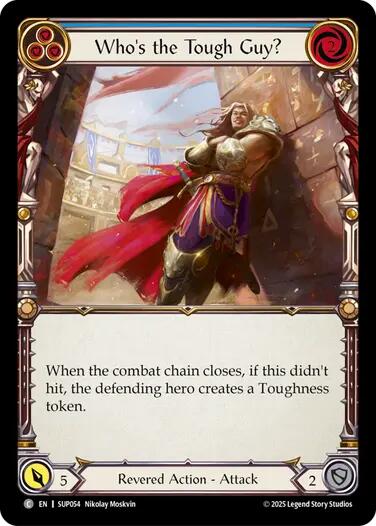 Who's the Tough Guy? (Blue) [SUP054] (Super Slam)  Rainbow Foil | Chromatic Games