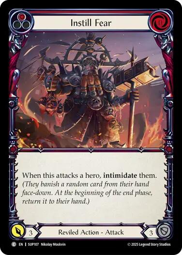 Instill Fear (Red) [SUP107] (Super Slam)  Rainbow Foil | Chromatic Games
