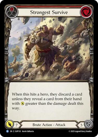 Strongest Survive (Red) [SUP135] (Super Slam)  Rainbow Foil | Chromatic Games