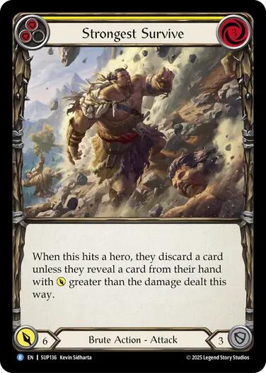 Strongest Survive (Yellow) [SUP136] (Super Slam)  Rainbow Foil | Chromatic Games