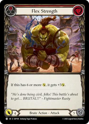 Flex Strength (Red) [SUP149] (Super Slam)  Rainbow Foil | Chromatic Games