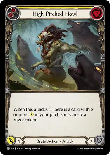 High Pitched Howl (Yellow) [SUP156] (Super Slam)  Rainbow Foil | Chromatic Games