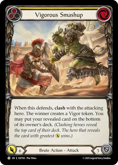Vigorous Smashup (Yellow) [SUP165] (Super Slam)  Rainbow Foil | Chromatic Games