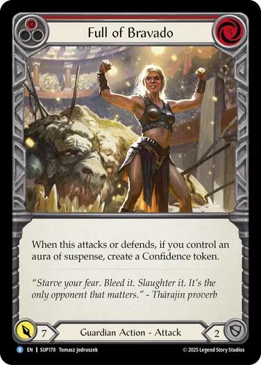 Full of Bravado (Red) [SUP178] (Super Slam)  Rainbow Foil | Chromatic Games