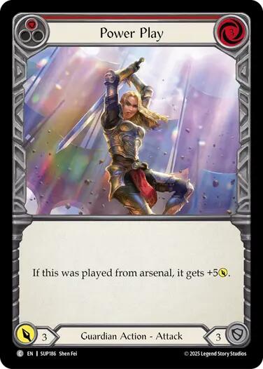 Power Play (Red) [SUP186] (Super Slam)  Rainbow Foil | Chromatic Games