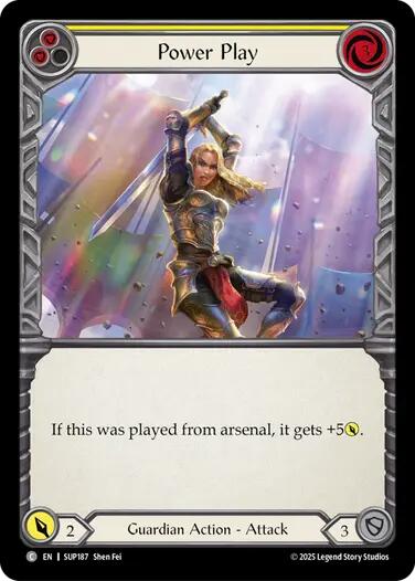 Power Play (Yellow) [SUP187] (Super Slam)  Rainbow Foil | Chromatic Games