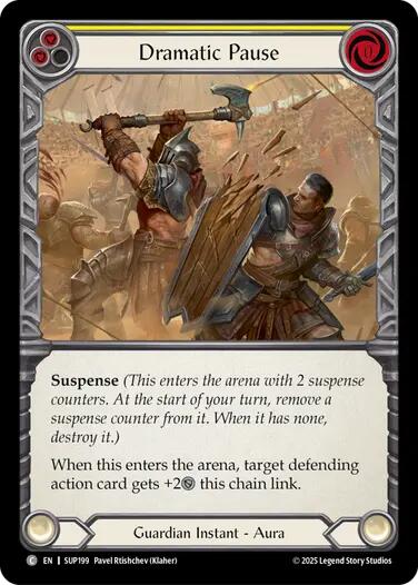 Dramatic Pause (Yellow) [SUP199] (Super Slam)  Rainbow Foil | Chromatic Games